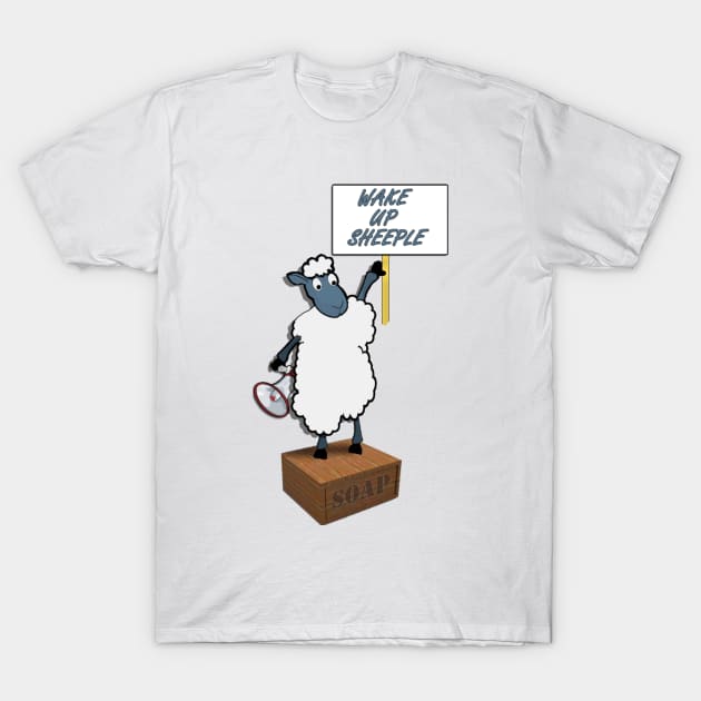 Wake up sheeple T-Shirt by Magic